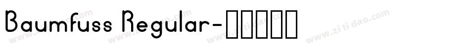 Baumfuss Regular字体转换